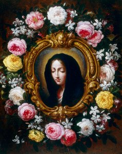 Madonna in una ghirlanda di rose e gelsomini da Bartolomeo Bimbi